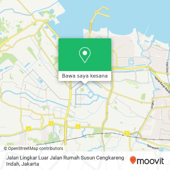 Peta Jalan Lingkar Luar Jalan Rumah Susun Cengkareng Indah