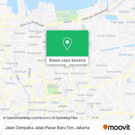 Peta Jalan Cempaka Jalan Pasar Baru Tim