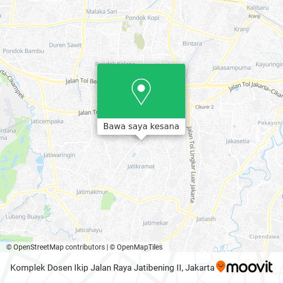 Peta Komplek Dosen Ikip Jalan Raya Jatibening II
