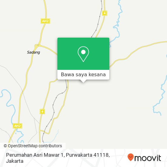 Peta Perumahan Asri Mawar 1, Purwakarta 41118