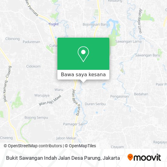 Peta Bukit Sawangan Indah Jalan Desa Parung
