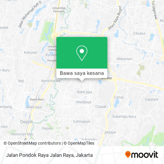 Peta Jalan Pondok Raya Jalan Raya