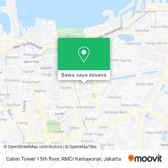 Peta Calvin Tower 15th floor, RMCI Kemayoran
