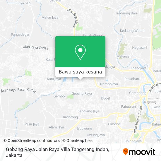 Peta Gebang Raya Jalan Raya Villa Tangerang Indah