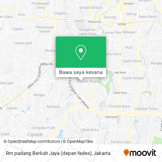 Peta Rm padang Berkah Jaya (depan fedex)