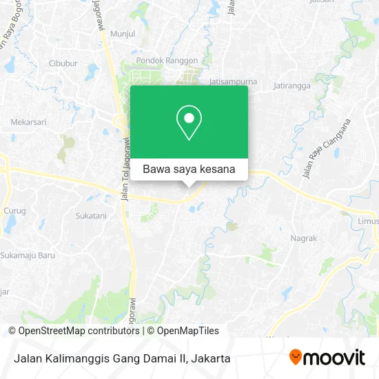 Peta Jalan Kalimanggis Gang Damai II