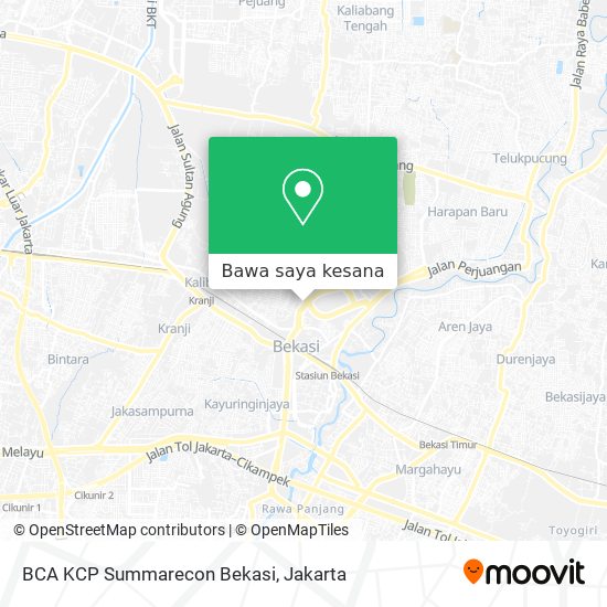 Peta BCA KCP Summarecon Bekasi