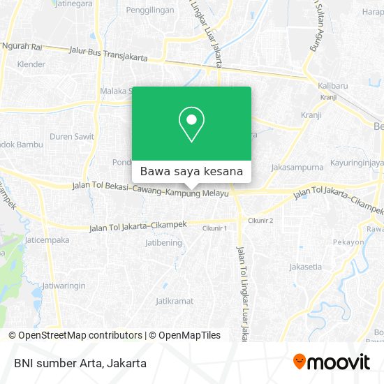 Peta BNI sumber Arta