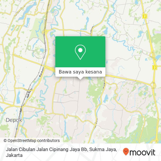 Peta Jalan Cibulan Jalan Cipinang Jaya Bb, Sukma Jaya