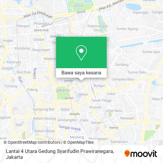 Peta Lantai 4 Utara Gedung Syarifudin Prawiranegara