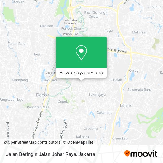 Peta Jalan Beringin Jalan Johar Raya