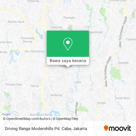 Peta Driving Range Modernhills Pd. Cabe