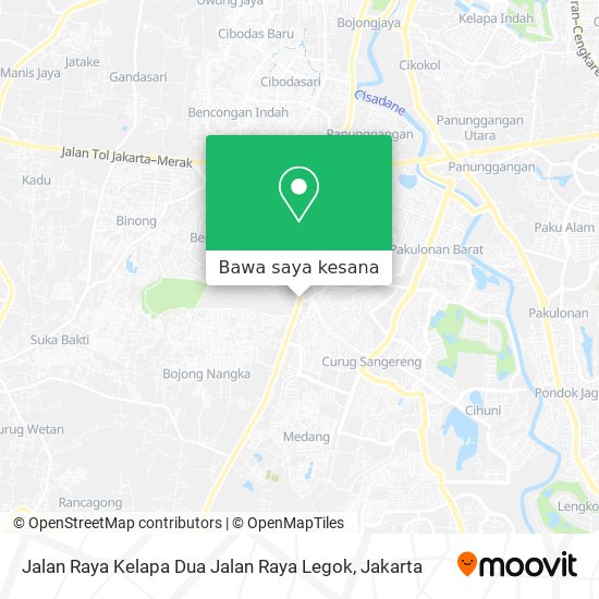 Peta Jalan Raya Kelapa Dua Jalan Raya Legok
