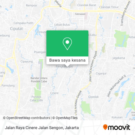 Peta Jalan Raya Cinere Jalan Sengon