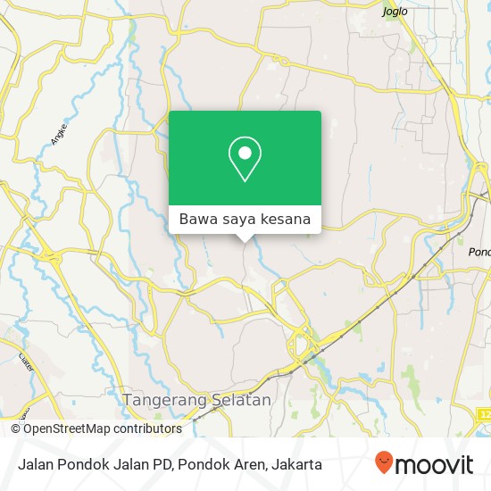 Peta Jalan Pondok Jalan PD, Pondok Aren