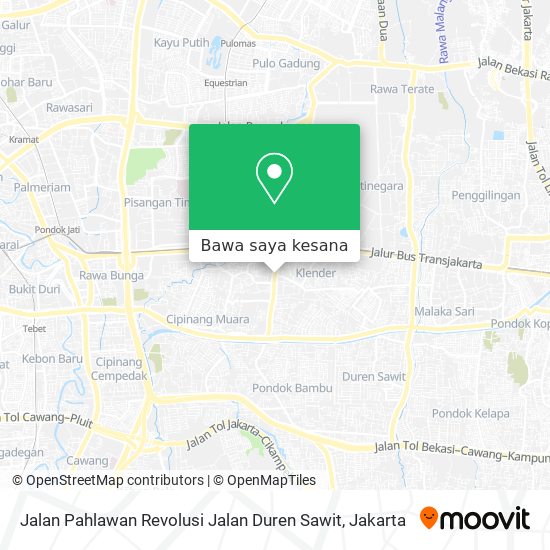Peta Jalan Pahlawan Revolusi Jalan Duren Sawit