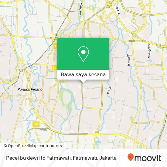 Peta Pecel bu dewi Itc Fatmawati, Fatmawati