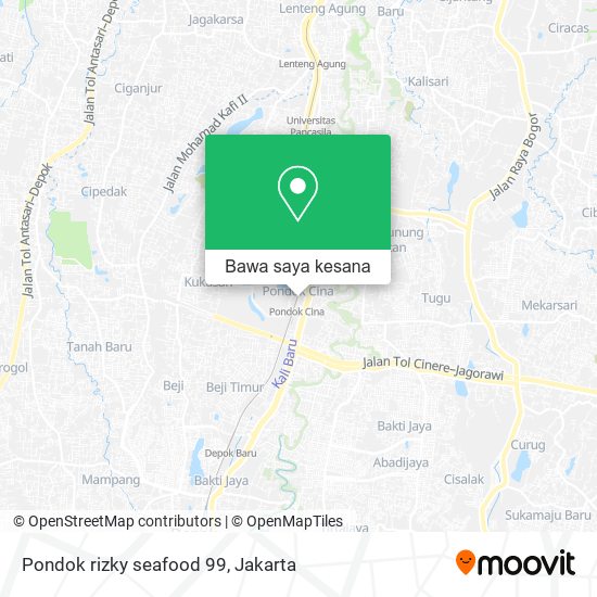 Peta Pondok rizky seafood 99