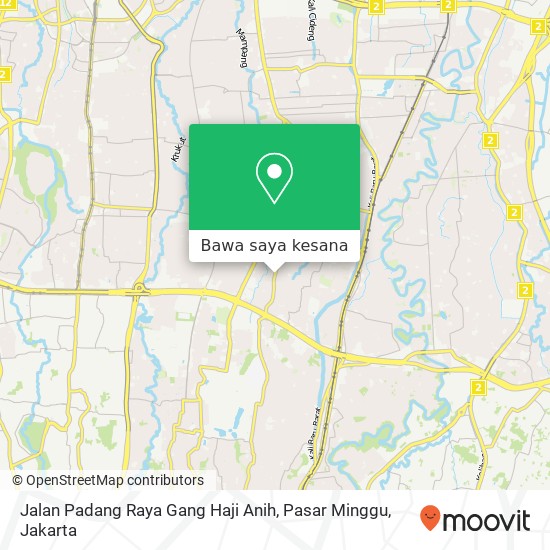 Peta Jalan Padang Raya Gang Haji Anih, Pasar Minggu