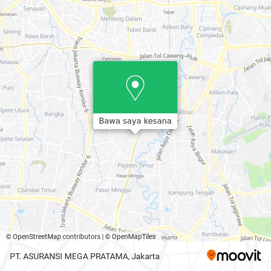 Peta PT. ASURANSI MEGA PRATAMA