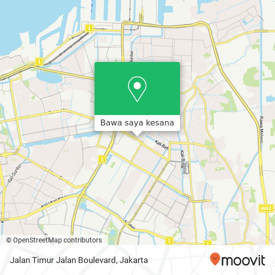 Peta Jalan Timur Jalan Boulevard