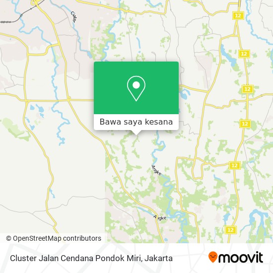 Peta Cluster Jalan Cendana Pondok Miri