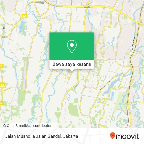 Peta Jalan Musholla Jalan Gandul