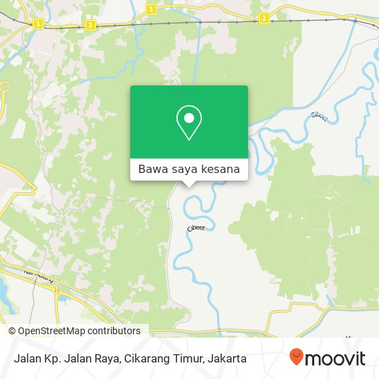 Peta Jalan Kp. Jalan Raya, Cikarang Timur