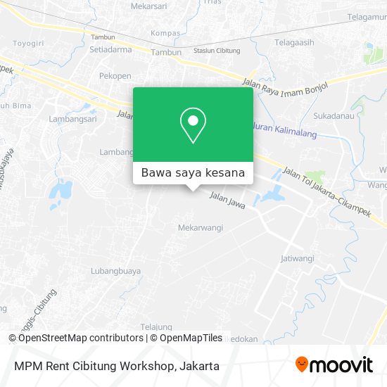 Peta MPM Rent Cibitung Workshop
