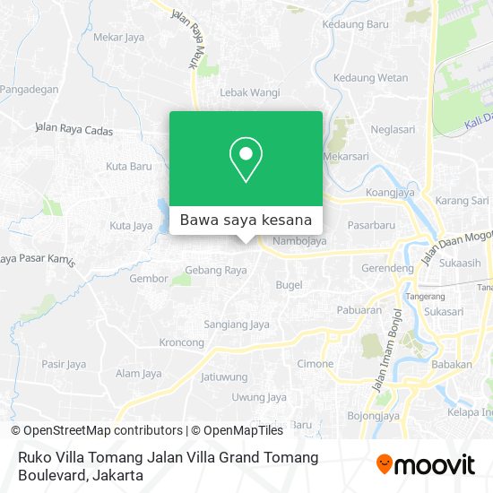 Peta Ruko Villa Tomang Jalan Villa Grand Tomang Boulevard