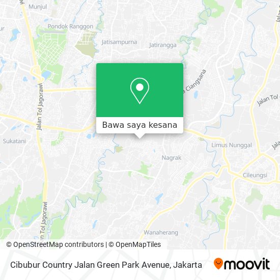 Peta Cibubur Country Jalan Green Park Avenue