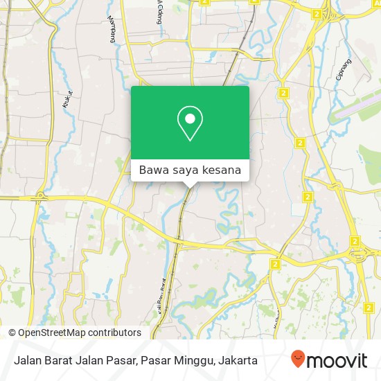 Peta Jalan Barat Jalan Pasar, Pasar Minggu