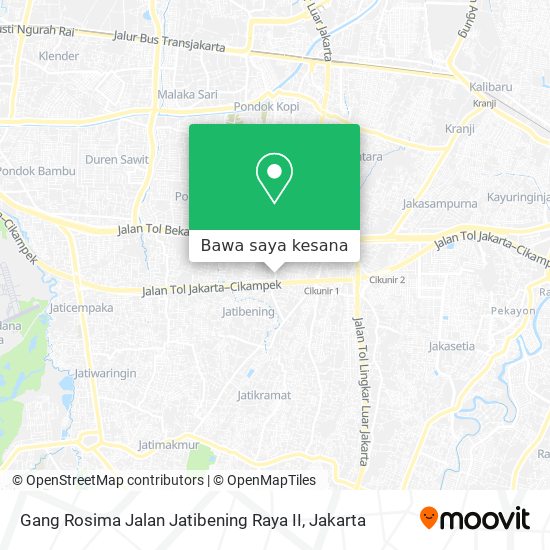 Peta Gang Rosima Jalan Jatibening Raya II