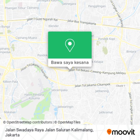 Peta Jalan Swadaya Raya Jalan Saluran Kalimalang