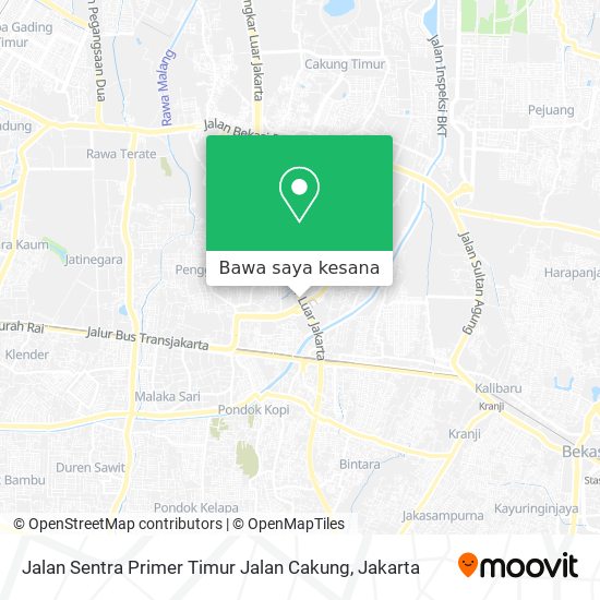 Peta Jalan Sentra Primer Timur Jalan Cakung