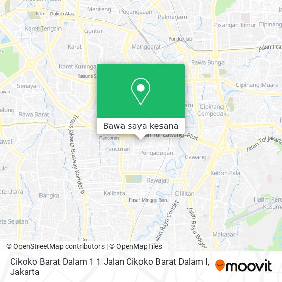 Peta Cikoko Barat Dalam 1 1 Jalan Cikoko Barat Dalam I