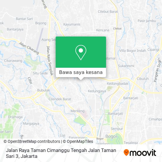 Peta Jalan Raya Taman Cimanggu Tengah Jalan Taman Sari 3