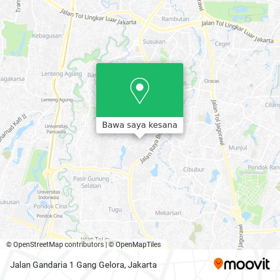 Peta Jalan Gandaria 1 Gang Gelora