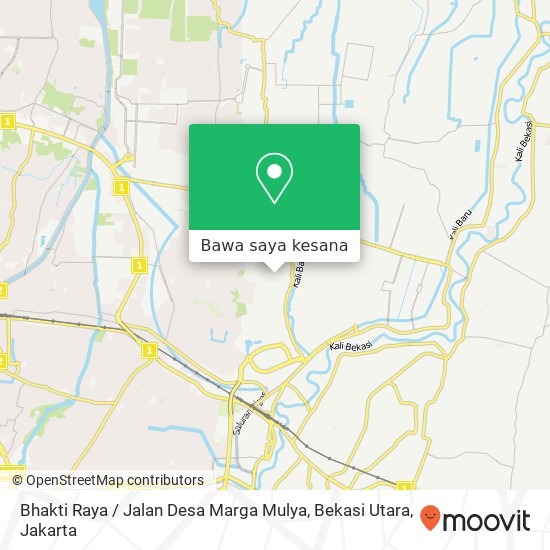 Peta Bhakti Raya / Jalan Desa Marga Mulya, Bekasi Utara