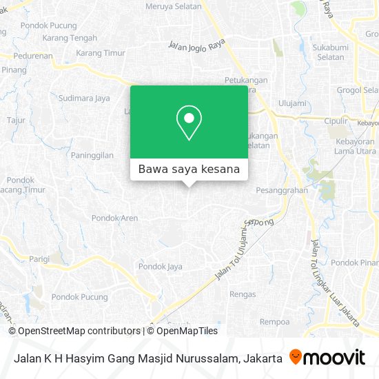 Peta Jalan K H Hasyim Gang Masjid Nurussalam