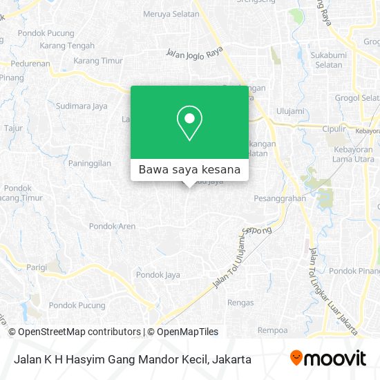 Peta Jalan K H Hasyim Gang Mandor Kecil