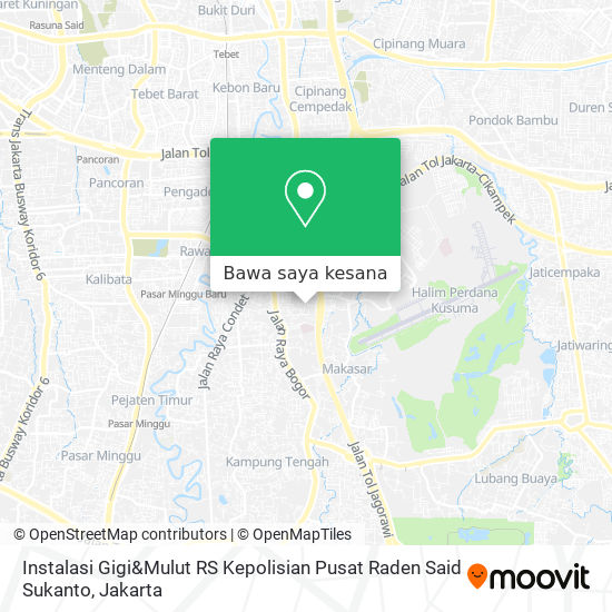 Peta Instalasi Gigi&Mulut RS Kepolisian Pusat Raden Said Sukanto