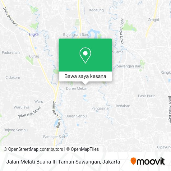 Peta Jalan Melati Buana III Taman Sawangan