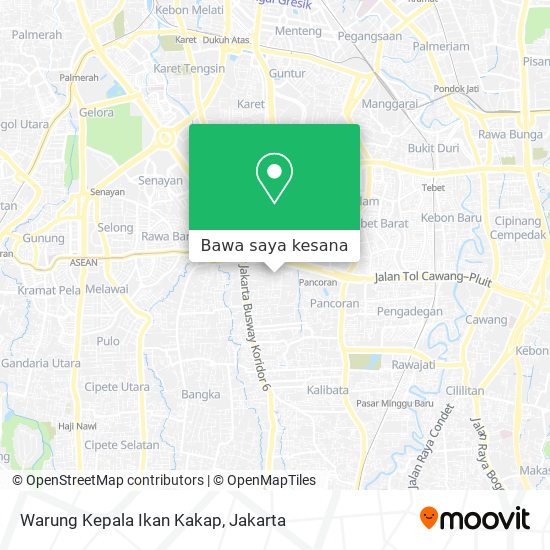 Peta Warung Kepala Ikan Kakap
