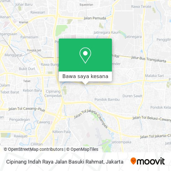 Peta Cipinang Indah Raya Jalan Basuki Rahmat