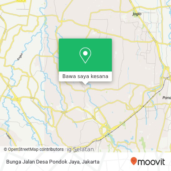 Peta Bunga Jalan Desa Pondok Jaya