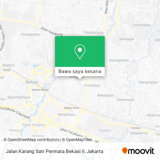 Peta Jalan Karang Satr Permata Bekasi II
