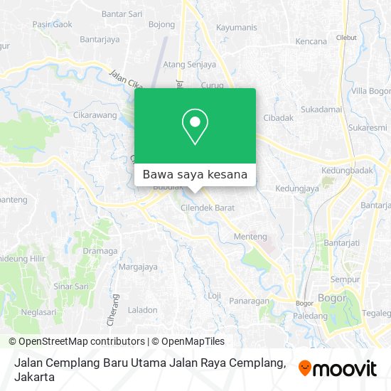 Peta Jalan Cemplang Baru Utama Jalan Raya Cemplang