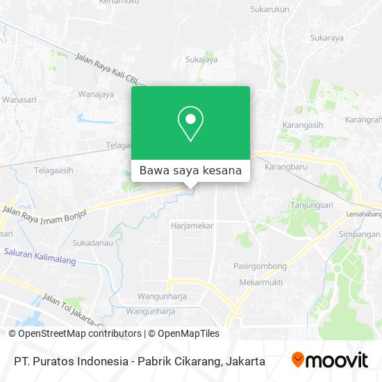 Peta PT. Puratos Indonesia - Pabrik Cikarang