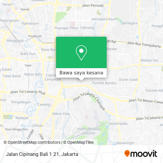 Peta Jalan Cipinang Bali 1 21